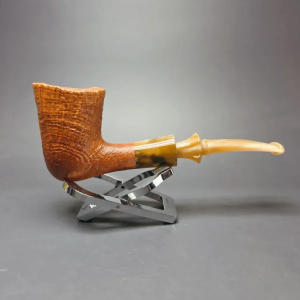 Savinelli Autograph 6 N Natural Sandblasted Dublin Estate Briar Pipe, Unsmoked - Image 3