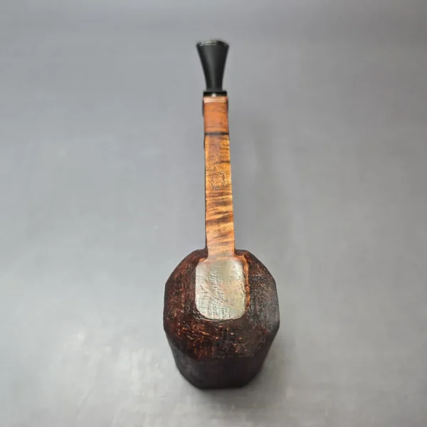 Piero Vitale Partially Sandblasted Panel w/ Cocobolo (2 Star) Handmade Briar Pipe, New - Image 7