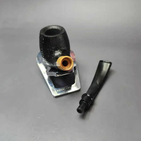 MBSD Briars by Piero Vitale Vintage Sandblasted Brandy w/ Boxwood Briar Pipe, New - Image 12