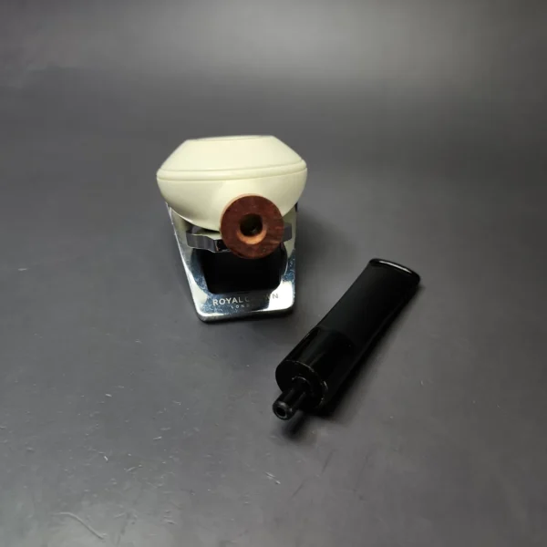 MBSD Meerschaum Deluxe Smooth Squat Rhodesian Block Meerschaum Pipe, New - Image 10