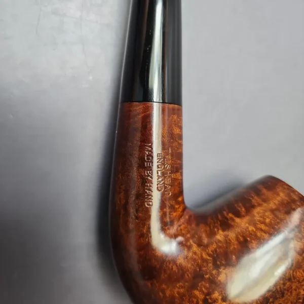 James Upshall Empire Series Tradition Magnum Smooth Bent Billiard Estate Briar Pipe, Unsmoked - Image 11