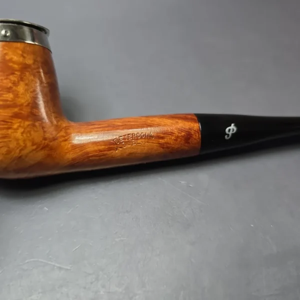 Peterson Antique Nickel Cap Natural 15 Smooth Billiard Estate Briar Pipe, Irish Estates - Image 11