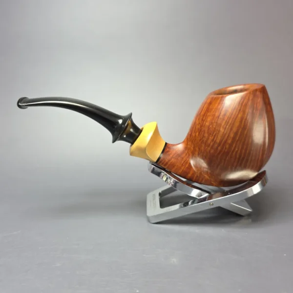 Lasse Skovgaard Lion Grade Smooth Egg w/ Boxwood Estate Briar Pipe, Danish Estates - Image 4