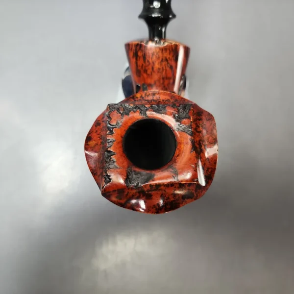 Nording Moss Partially Rusticated Freehand Estate Briar Pipe, Unsmoked - Image 4