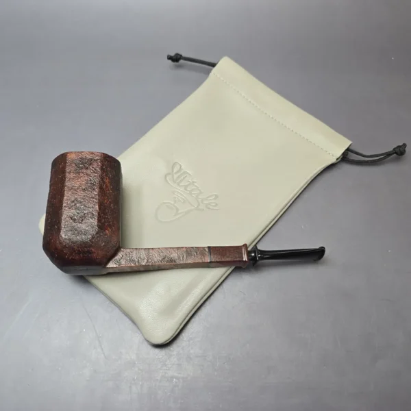 Piero Vitale Partially Sandblasted Panel w/ Cocobolo (2 Star) Handmade Briar Pipe, New - Image 12