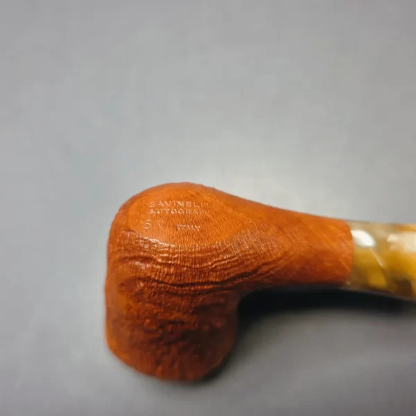 Savinelli Autograph 6 N Natural Sandblasted Dublin Estate Briar Pipe, Unsmoked - Image 9