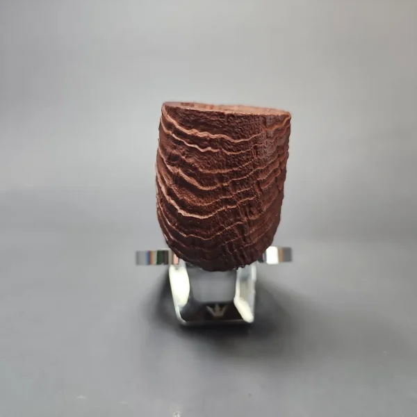 MBSD Briars by Piero Vitale Vintage Sandblasted Billiard w/ Zebrawood Briar Pipe, New - Image 4