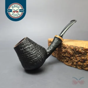 Piero Vitale Partially Sandblasted Brandy w/ Masur Birch (2 Star) Handmade Briar Pipe, New