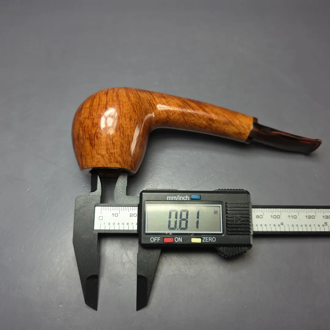 Dave Neeb Smooth Long Shank Apple Handmade Briar Pipe, New - Image 2