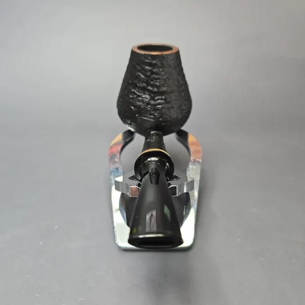 Piero Vitale Partially Sandblasted Brandy w/ Masur Birch (2 Star) Handmade Briar Pipe, New - Image 5