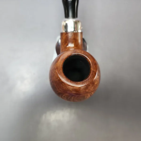 Peterson Premier System B42 "Darwin" Smooth Apple w/ Fishtail Stem Estate Briar Pipe, Irish Estates - Image 4