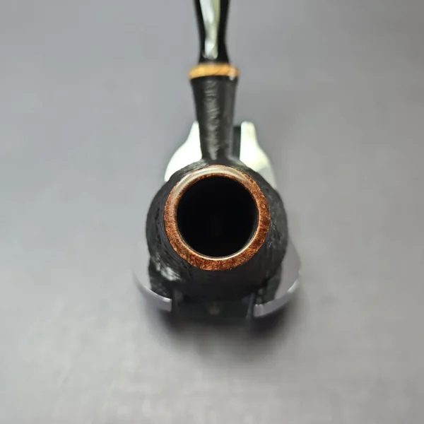 Piero Vitale Partially Sandblasted Brandy w/ Masur Birch (2 Star) Handmade Briar Pipe, New - Image 6