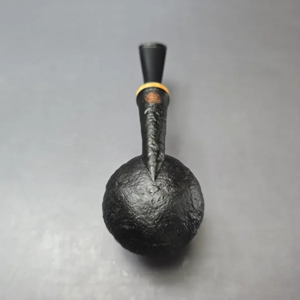 Piero Vitale Partially Sandblasted Brandy w/ Masur Birch (2 Star) Handmade Briar Pipe, New - Image 7