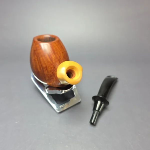 Lasse Skovgaard Lion Grade Smooth Egg w/ Boxwood Estate Briar Pipe, Danish Estates - Image 12