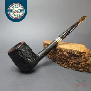 Bruno Nuttens Bing B2 Partially Sandblasted Billiard w/ Aluminum Briar Pipe, New