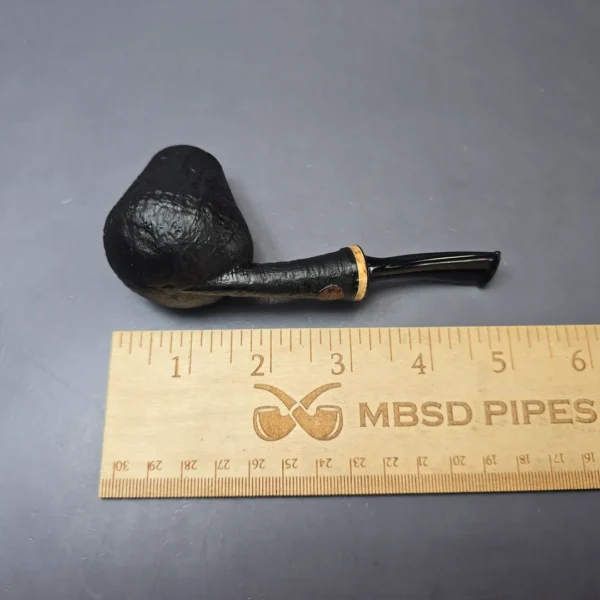 Piero Vitale Partially Sandblasted Brandy w/ Masur Birch (2 Star) Handmade Briar Pipe, New - Image 9