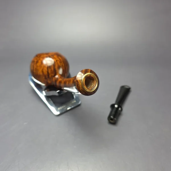 Brentegani Smooth Long Shank Footed Apple Handmade Briar Pipe, New - Image 12