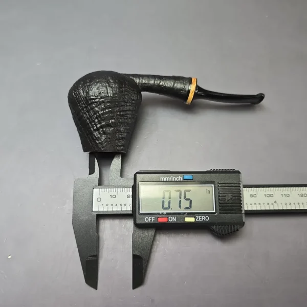 Piero Vitale Partially Sandblasted Brandy w/ Masur Birch (2 Star) Handmade Briar Pipe, New - Image 10