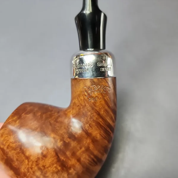 Peterson Premier System B42 "Darwin" Smooth Apple w/ Fishtail Stem Estate Briar Pipe, Irish Estates - Image 10