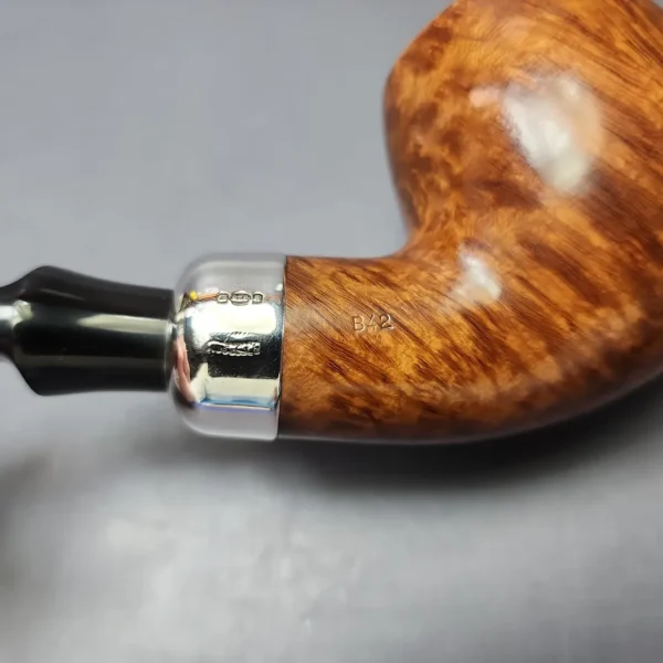 Peterson Premier System B42 "Darwin" Smooth Apple w/ Fishtail Stem Estate Briar Pipe, Irish Estates - Image 11