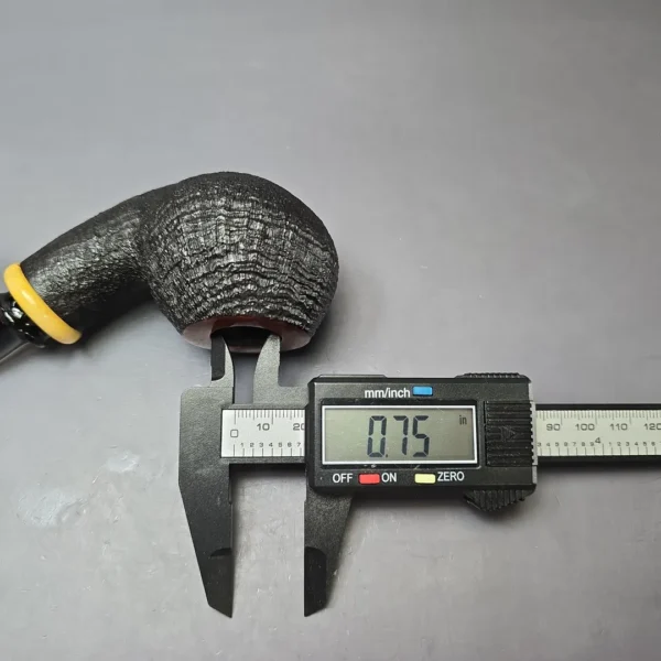 Yang Kun Partially Sandblasted Tomato w/ Boxwood Handmade Briar Pipe, New - Image 11