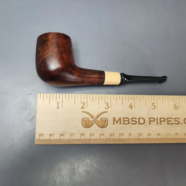 MBSD Briars by Vitale Sienna Contrast Smooth Billiard w/ Boxwood Briar Pipe, New - Image 8