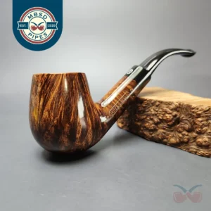 James Upshall P Grade EXL Smooth Bent Billiard Estate Briar Pipe, Unsmoked