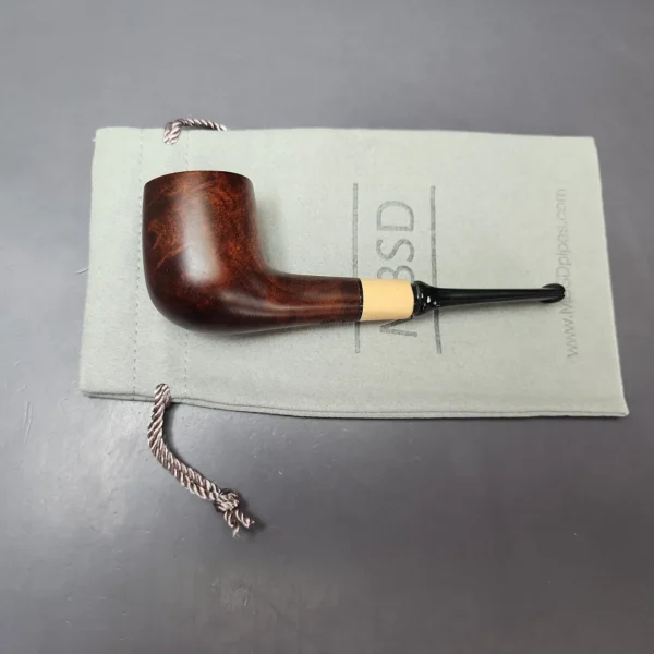 MBSD Briars by Vitale Sienna Contrast Smooth Billiard w/ Boxwood Briar Pipe, New - Image 11