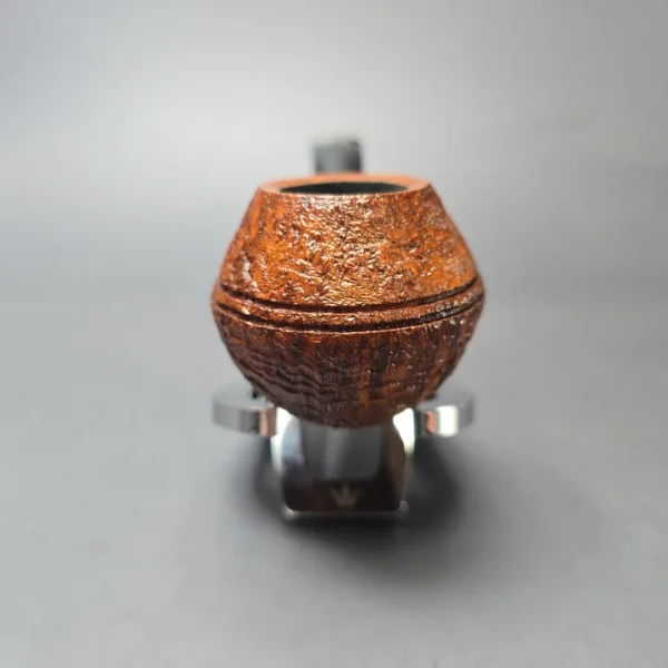 Qi Studio Contrast Sandblasted Rhodesian w/ Acrylic Estate Briar Pipe, Unsmoked - Image 3