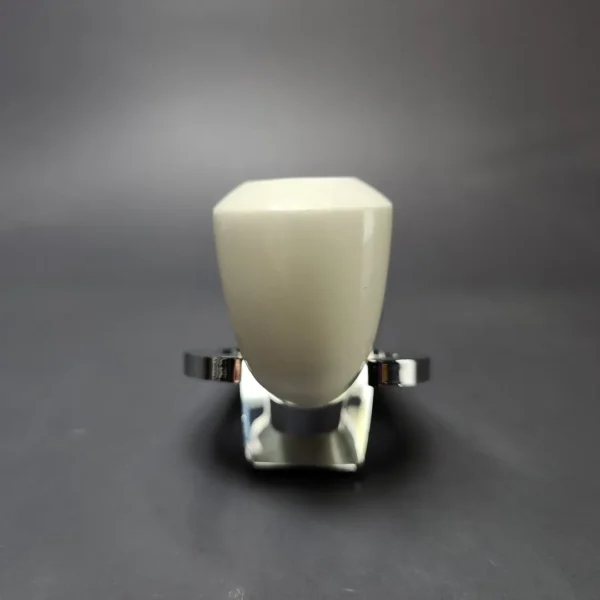 Smooth Bent Dublin w/ Blue Stem & Case Estate Block Meerschaum Pipe, Unsmoked - Image 4