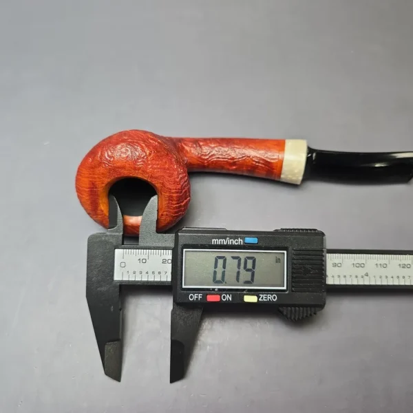 Sebastian Heck Sandblasted Acorn w/ Juma Handmade Strawberry Briar Pipe, New - Image 10