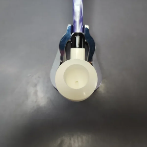 Smooth Bent Dublin w/ Blue Stem & Case Estate Block Meerschaum Pipe, Unsmoked - Image 5