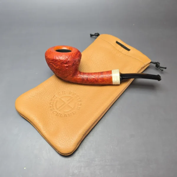 Sebastian Heck Sandblasted Acorn w/ Juma Handmade Strawberry Briar Pipe, New - Image 12