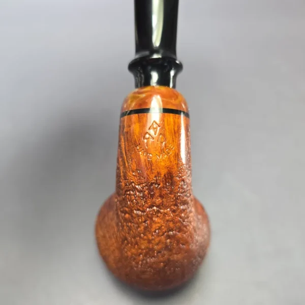 Qi Studio Contrast Sandblasted Rhodesian w/ Acrylic Estate Briar Pipe, Unsmoked - Image 8