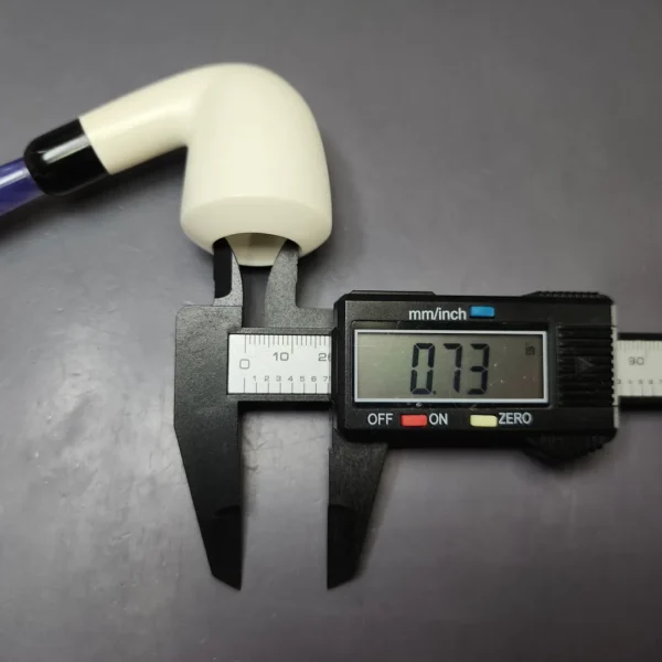 Smooth Bent Dublin w/ Blue Stem & Case Estate Block Meerschaum Pipe, Unsmoked - Image 10