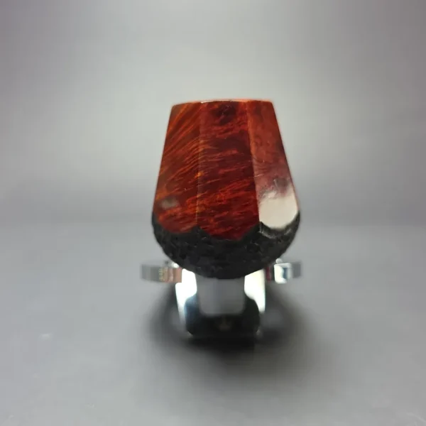 WO Larsen Partially Rusticated Paneled Brandy Estate Briar Pipe, Danish Estates - Image 3