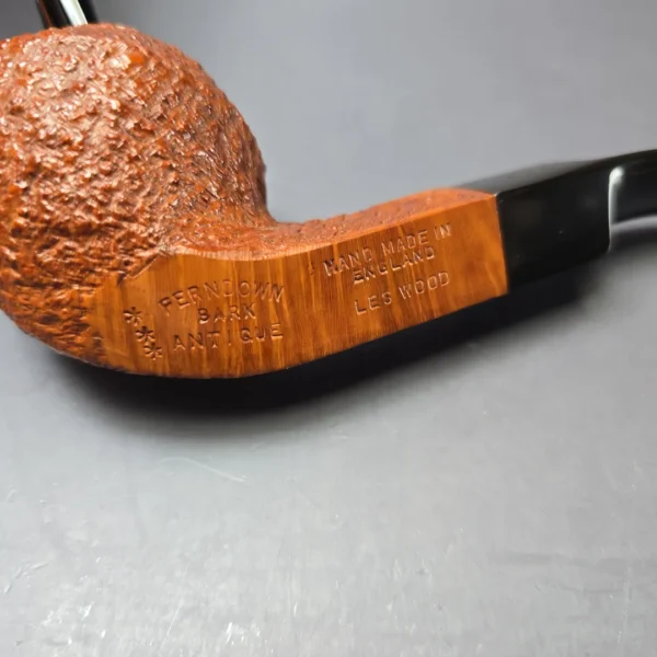 Ferndown Antique Bark 3 Star Partially Rusticated Bulldog Estate Briar Pipe, English Estates - Image 9