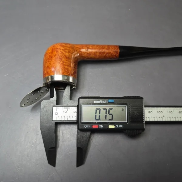 Peterson Antique Nickel Cap Natural 15 Smooth Billiard Estate Briar Pipe, Irish Estates - Image 14