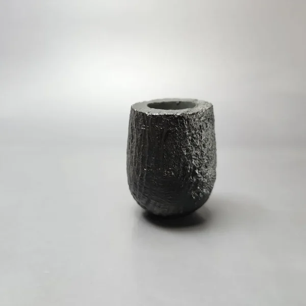 Ashton Ebony LX Sandblasted Billiard w/ Silver Estate Briar Pipe, English Estates - Image 3