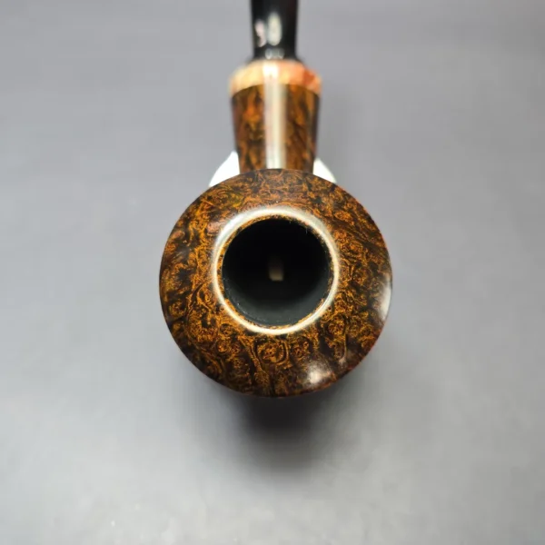 Sebastian Heck Smooth Rhodesian w/ Acrylester Handmade Briar Pipe, New - Image 6