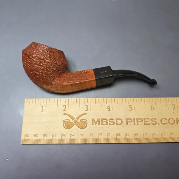 Ferndown Antique Bark 3 Star Partially Rusticated Bulldog Estate Briar Pipe, English Estates - Image 10