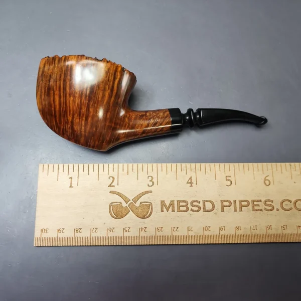 Viggo Nielsen Hand Finished Smooth Freehand Sitter Estate Briar Pipe, Unsmoked - Image 8