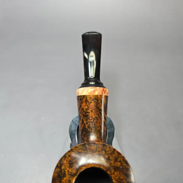 Sebastian Heck Smooth Rhodesian w/ Acrylester Handmade Briar Pipe, New - Image 7