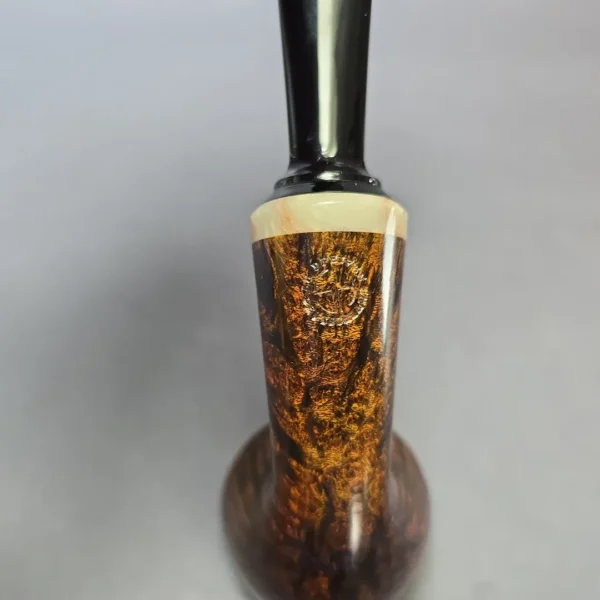 Sebastian Heck Smooth Rhodesian w/ Acrylester Handmade Briar Pipe, New - Image 9