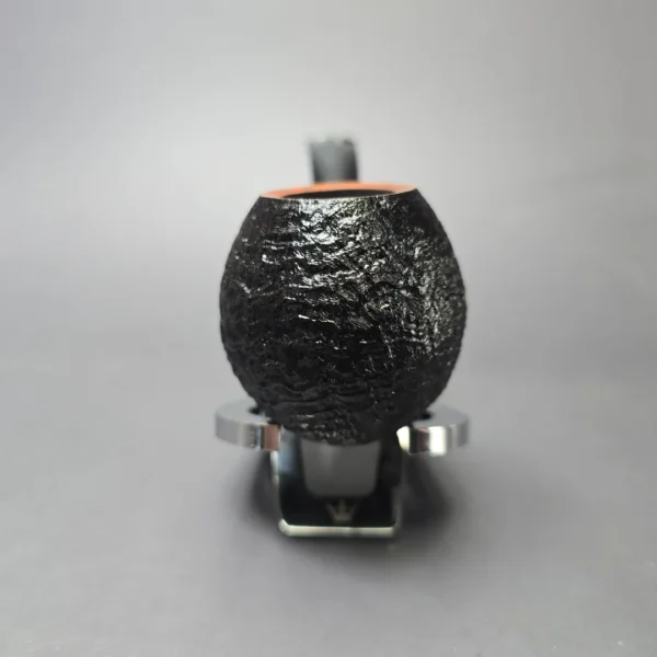 Qi Studio Partially Sandblasted Brandy w/ Ivorite Estate Briar Pipe, Unsmoked - Image 3