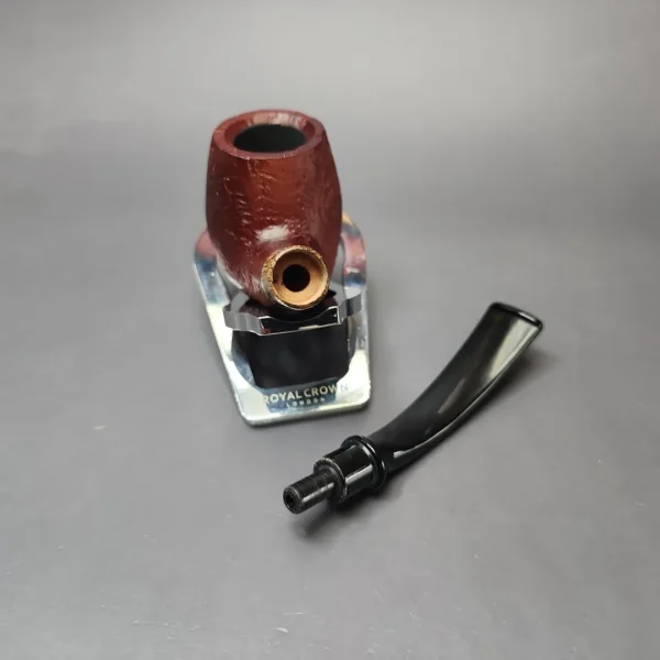 MBSD Briars by Piero Vitale Red Sandblasted Brandy w/ Zebrawood Briar Pipe, New - Image 12