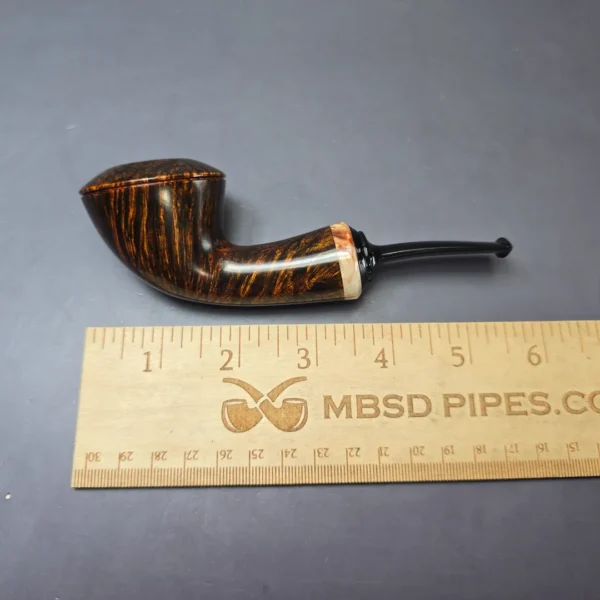 Sebastian Heck Smooth Rhodesian w/ Acrylester Handmade Briar Pipe, New - Image 10