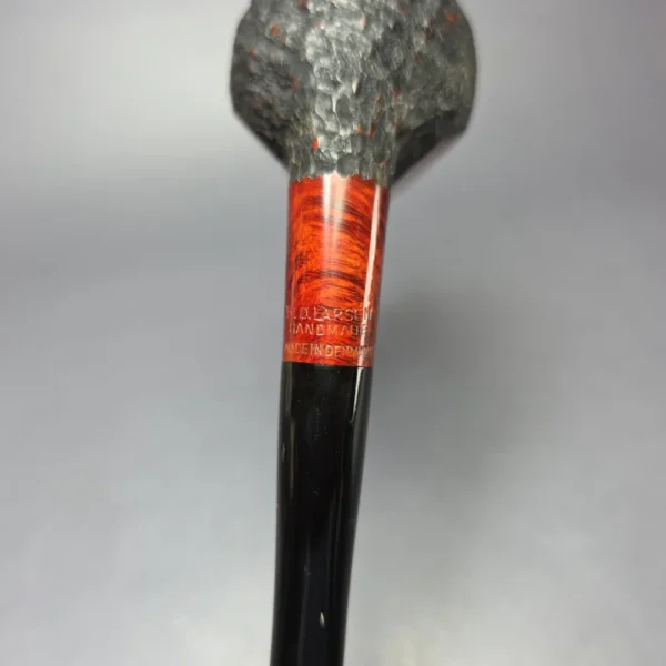WO Larsen Partially Rusticated Paneled Brandy Estate Briar Pipe, Danish Estates - Image 9