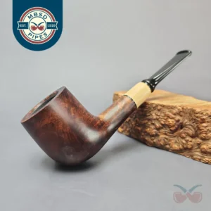 MBSD Briars by Vitale Sienna Contrast Smooth Billiard w/ Olivewood Briar Pipe, New