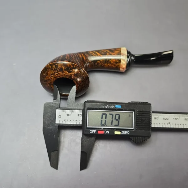Sebastian Heck Smooth Rhodesian w/ Acrylester Handmade Briar Pipe, New - Image 11